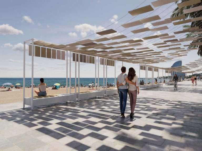 Barcelona probará tres prototipos para generar sombra en el espacio público para hacer frente a la emergencia climática